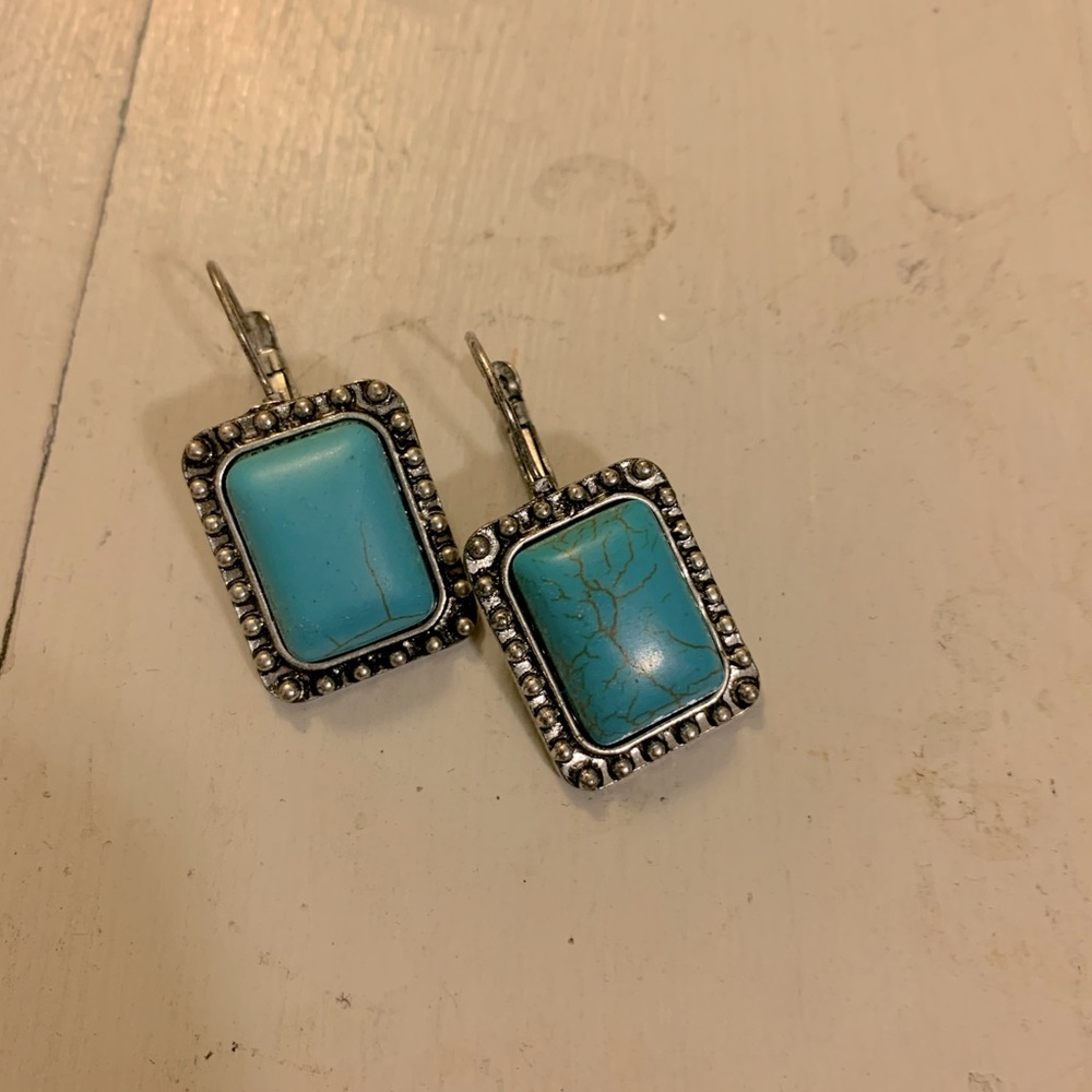 Square Turquoise earrings